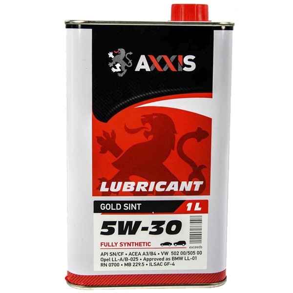 Масло моторное AXXIS 5W-30 Gold Sint (Канистра 1л)