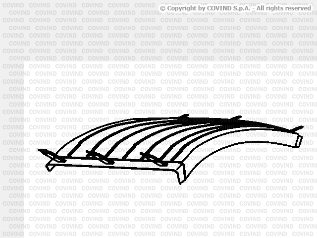 Крыло заднее (часть средняя) 680 mm