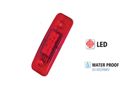 Фонарь габаритный 24V LED Unipoint красный