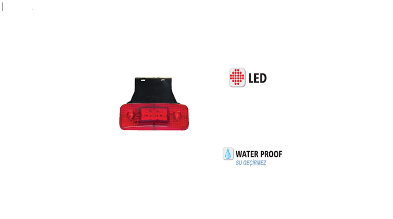 Фонарь габаритный 24V LED Unipoint красный
