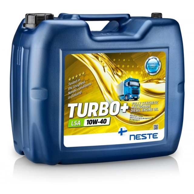 Масло моторное Neste Turbo+ LSAII 10W40 API CK-4 E6, Е9 синтетическое, 20л