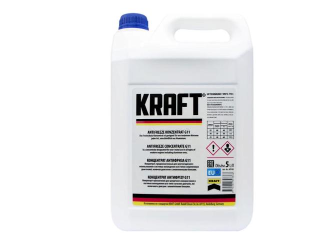 Антифриз G11 (синий концентрат -80) KRAFT 5 Литров