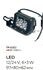 Фара дополнительная LED 6*3W, 97*80*62mm