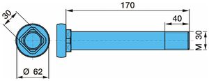 Палец полурессоры М30x170