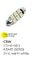 Лампа подсветки T11x41-S8.5 (6 SMD size5050) WARM WHITE