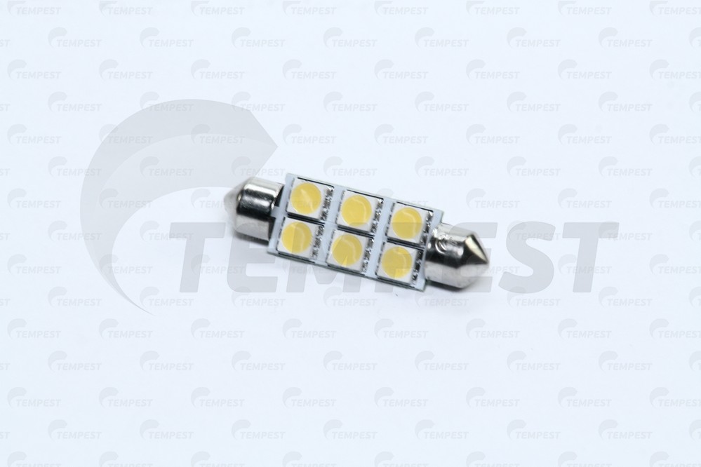 Лампа подсветки T11x41-S8.5 (6 SMD size5050) WARM WHITE