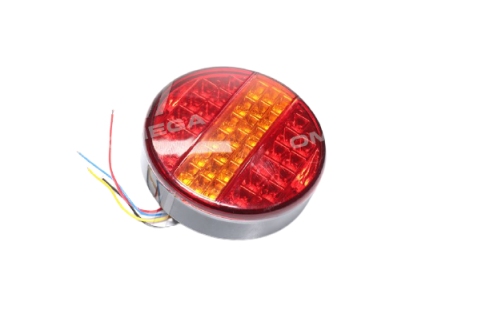 Фонарь задний круглый LED желтый 24v