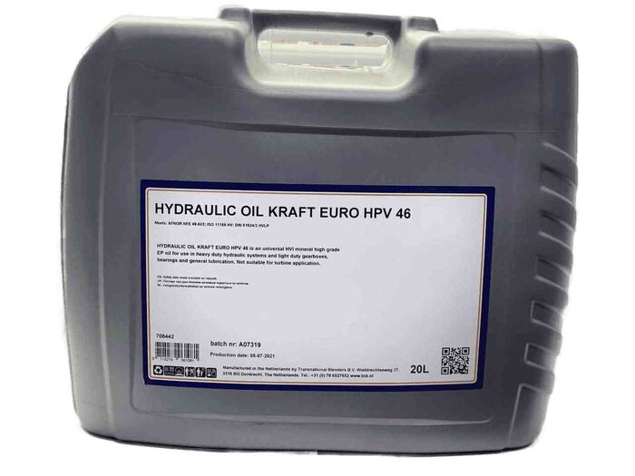 Масло гидравлическое EURO HPV 46, 20 л