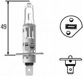 Лампа H1 24V 70W P14, 5s Light TruckStar (+100%)