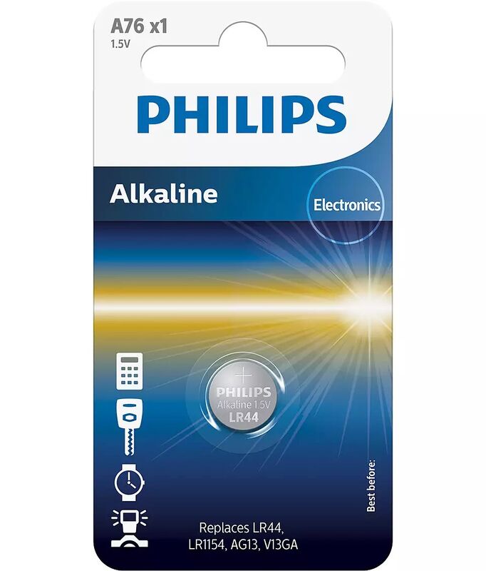 Батарейка A76 - 1.5V 1-blister (LR44 / LR1154) - Alkaline B1