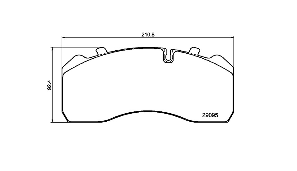 Колодки тормозные 210*92*30