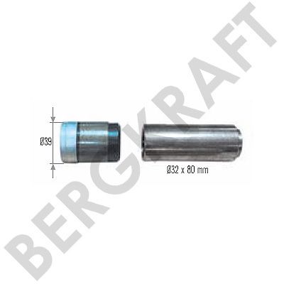 Ремкомплект суппорта направляющая+втулка короткая D=39mm FOR KNORR-BREMSE SN6../SN7..SERIE