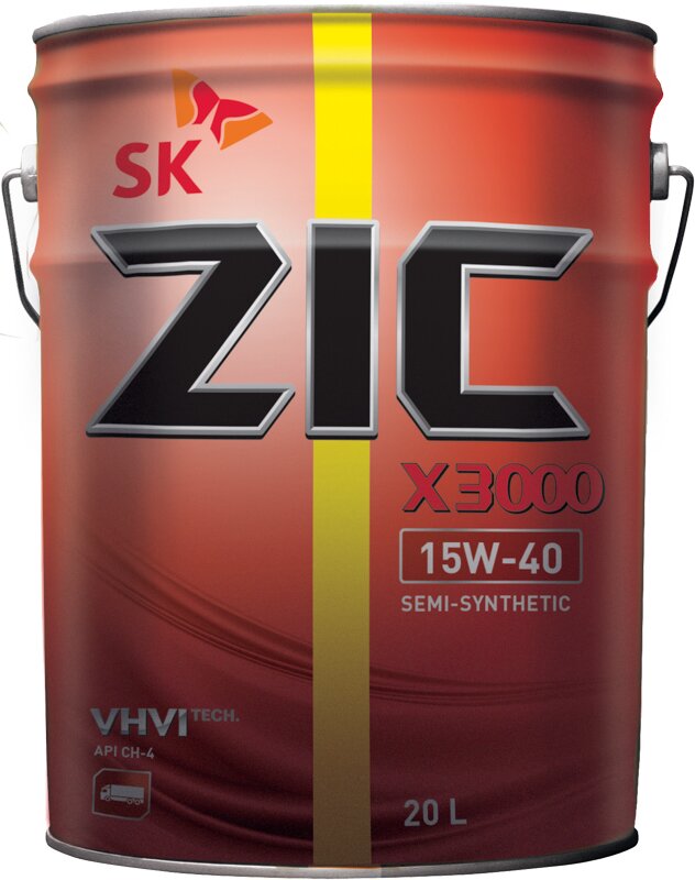 Масло моторное ZIC X3000 15W-40 (Канистра 20л)