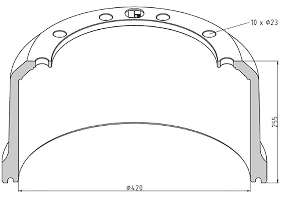 Барабан тормозной 420x200