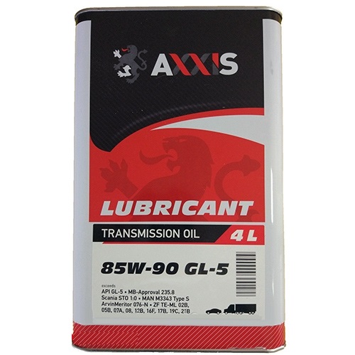Мастило трансмісійне AXXIS 85w-90 (Канистра 4л)