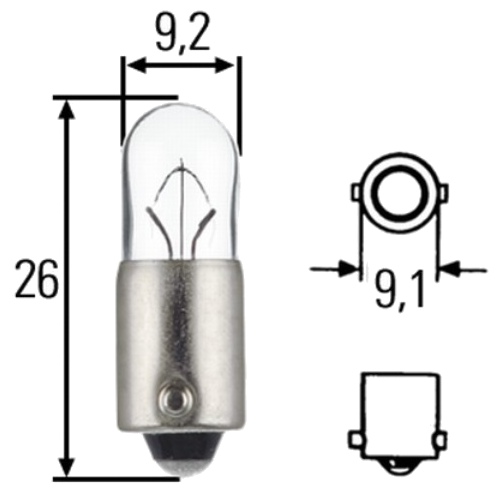 Лампочка 24v2w T4W