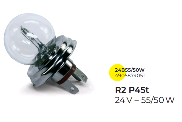 Лампа головного света R2 P45t 24V 55/50W