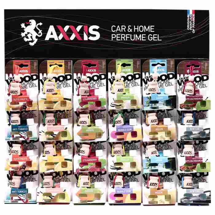 Ароматизатор AXXIS "MIX Wood DUOS" на планшете 24шт (12 ароматов)