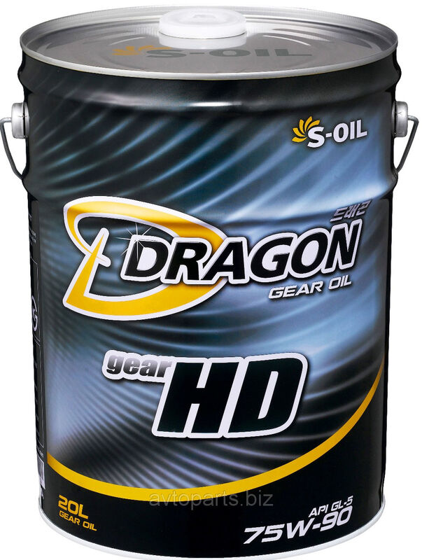 Масло S-Oil Dragon DRAGON GEAR HD 75W90/20 Литров