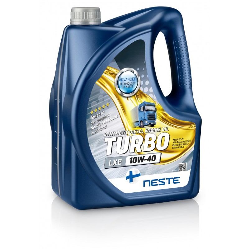Масло моторное Neste Turbo LXE 10W40 API CI-4/SL синтетическое, 4л