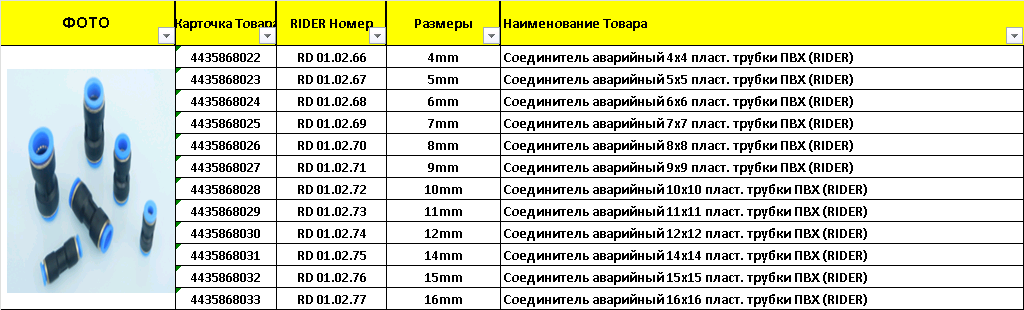 Соединитель 8*8мм