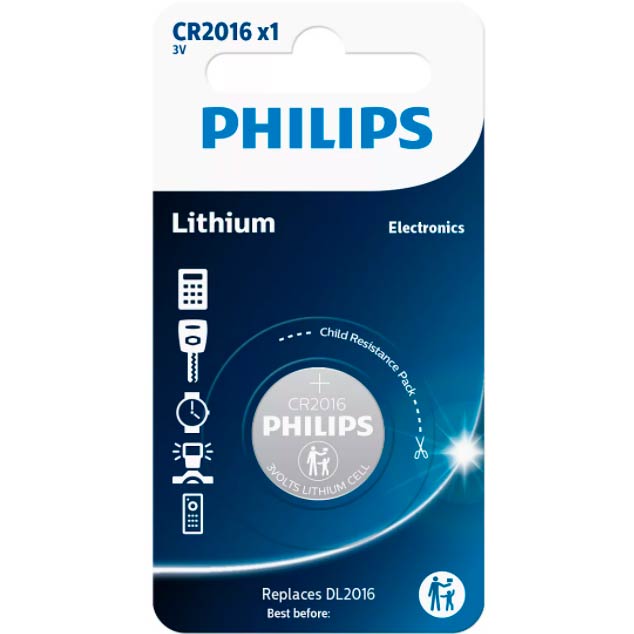 Батарейка CR2016 - 3.0V coin 1-blister (20.0 x 1.6) - Lithium