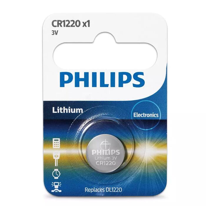 Батарейка CR1220 - 3.0V coin 1-blister (12.5 x 2.0) - Lithium