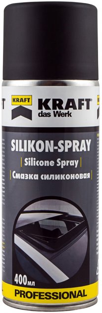Смазка силиконовая аэрозоль KRAFT 400мл,