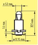 Лампочка 24v1.2w приборная с цок.