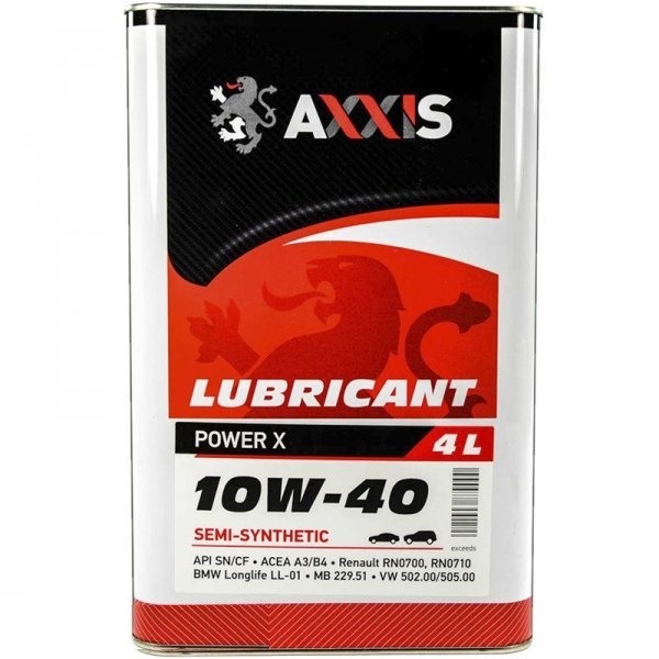 Масло моторное AXXIS 10W-40 Power X (Канiстра 4л)