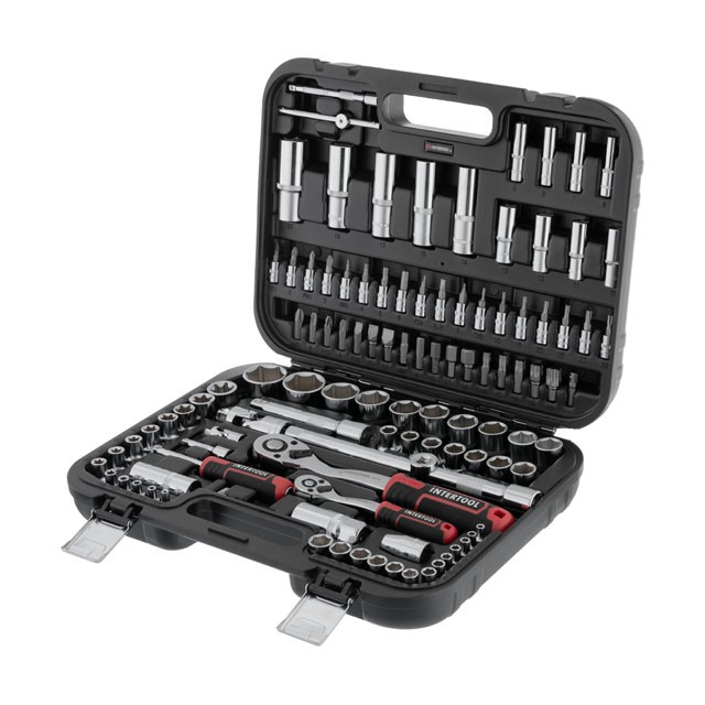 Набор инструментов 1/2" 1/4", 110ед., Cr-V
