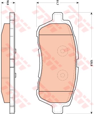 Колодка тормозная FORD Fiesta VI передняя