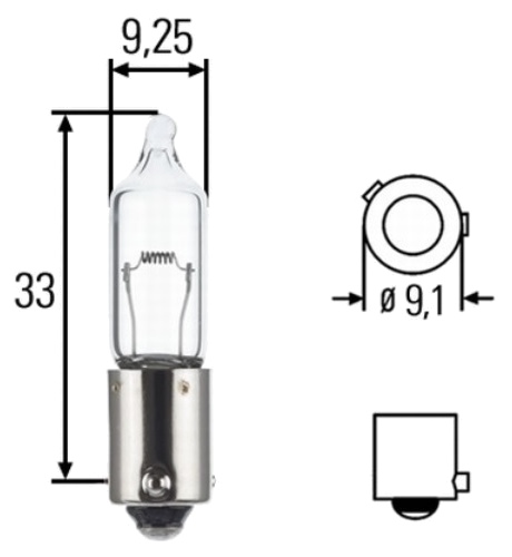 Лампочка галогенная 24v H21W bay9s