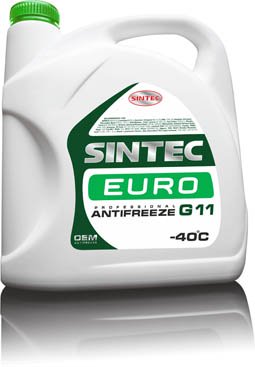 Антифриз Sintec ANTIFREEZE EURO G11 зеленый (Канистра 10л)