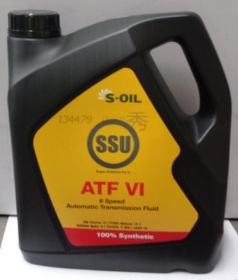 Масло S-oil SSU ATF VI (EX)/4 Литра трансмиссионное