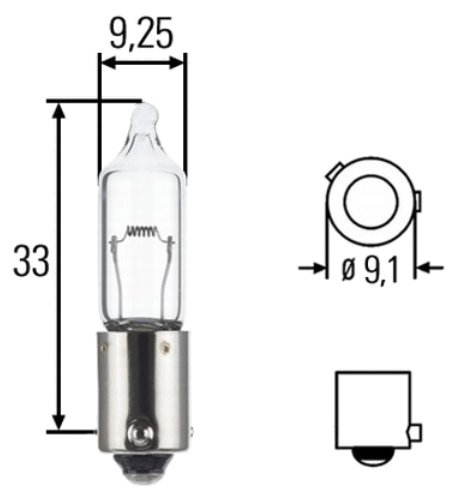Лампочка галогенная 24v H21W bay9s