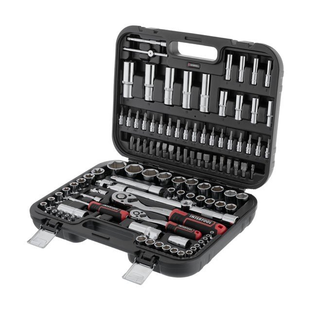 Набор инструментов 1/2" 1/4", 110ед., Cr-V